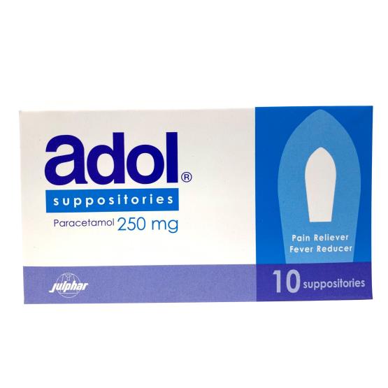 ADOL 250MG 10SUPP...JULPHAR