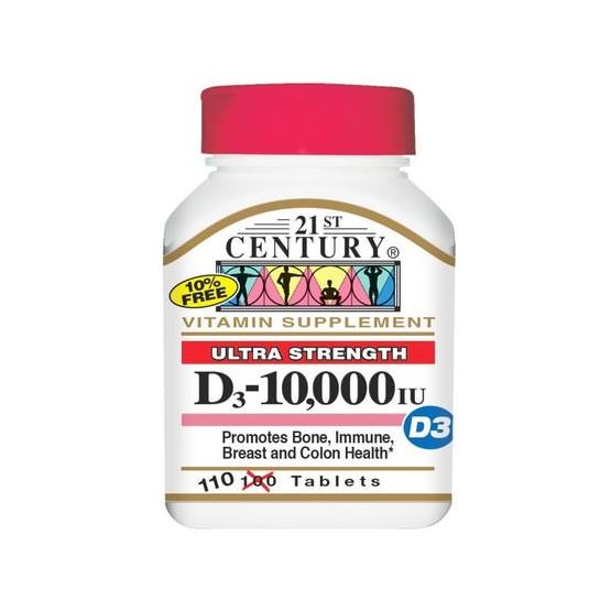 D3 10 000 IU 30TAB ... 21st CENTURY