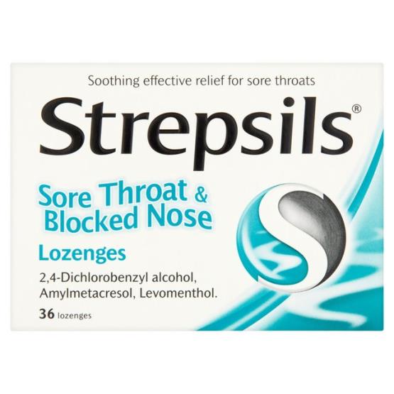 STREPSILS (SORE THROAT&BLOCKED NOSE) 24LOZ