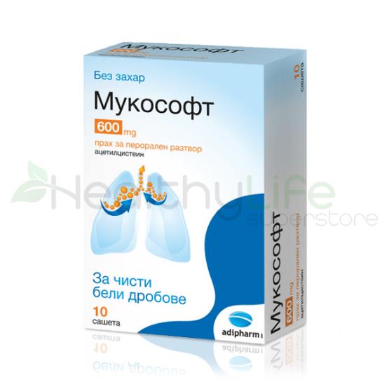 MUCOSOFT 600MG 10 SACHET ... ADIPHARM