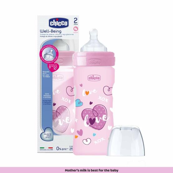 FEEDING BOTTLE 2M PINK 250ML ... CHICCO