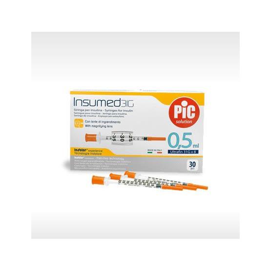 INSUMED INSULIN SYRINGE 0.5ML 30PCS ... PIC