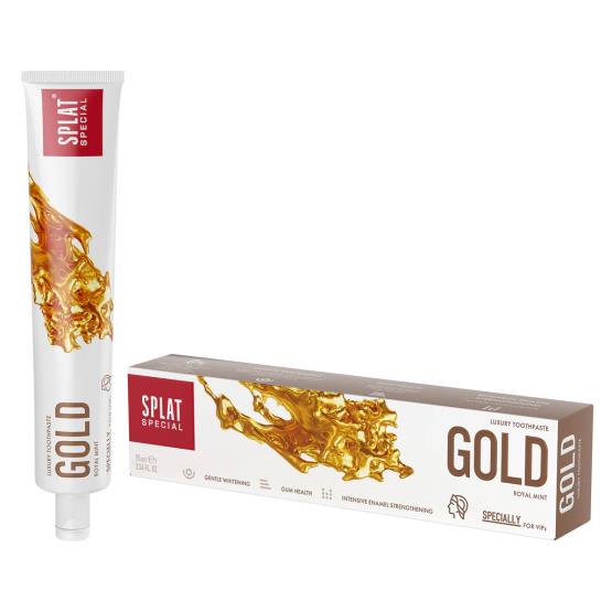 GOLD TOOTHPASTE ... SPLAT