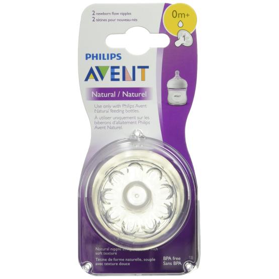 NATURAL BOTTLE NIPPLE 0M+ ... AVENT