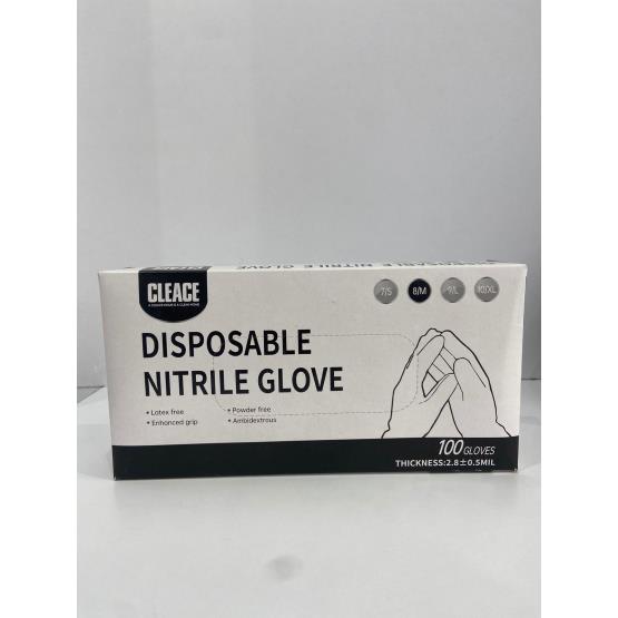 BLACK DISPOSABLE NITRILE GLOVES 