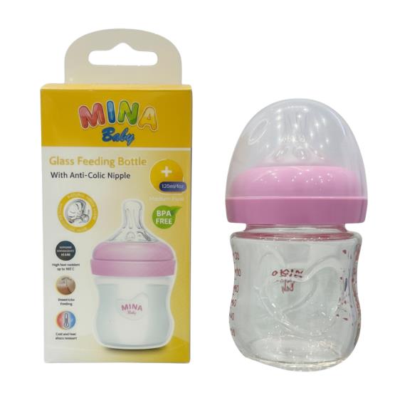 GLASS FEEDING BOTTLE MEDIUM FLOW ... MINA BABY