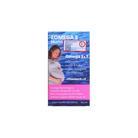 ZOMEGA 3 MUMS 1000MG 30 CAPS