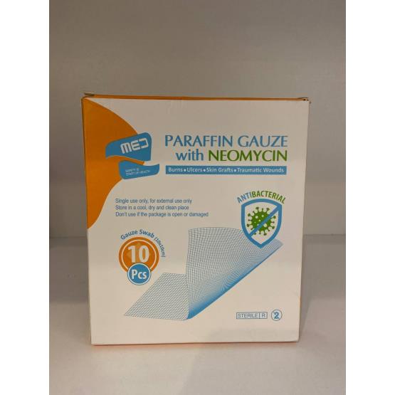 PARAFFIN GAUZE WITH NEOMYCIN 10PCS ... MED