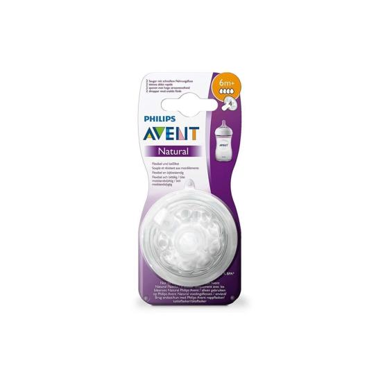 NATURAL BOTTLE NIPPLE 6M+ ... AVENT