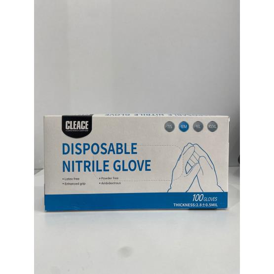 BLUE DISPOSABLE NITRILE GLOVE