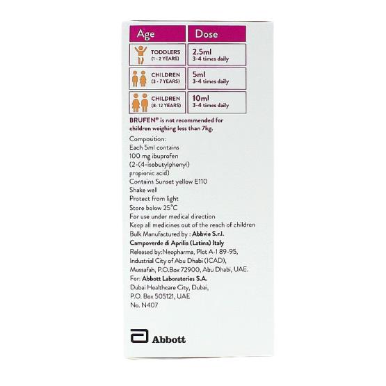 BRUFEN 100ML PAEDIATRIC SYRUP.....ABBOTT)