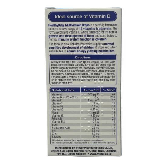 NUTROCARE HEALTHY BABY MULTIVITAMIN DROP 30ML ... WINZOR