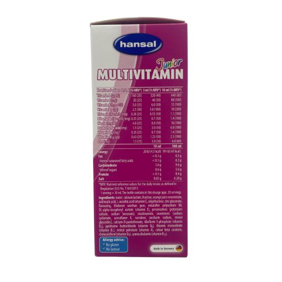 MULTIVITAMIN SYRUP 200ML ... HANSAL