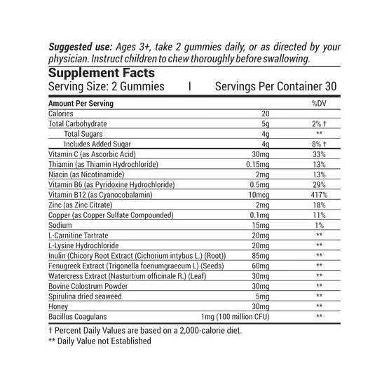 HOLA GROWTH & APPETITE + PROBIOTICS 60 GUMMIES ... HOLA