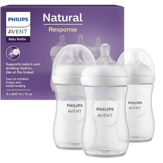 NATURAL RESPONSE FEEDING BOTTLE 1M+ 260ML (3PCS) ... AVENT